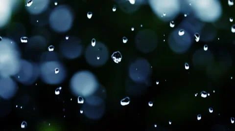 Falling raindrops. Slow motion Stock Footage 45681697