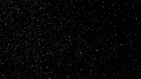 Falling Realistic Snowflakes From Top To Bottom, On Black Background Stock Footage 124600952