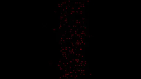 Falling red binary code data stream loop Stock Footage 317548575