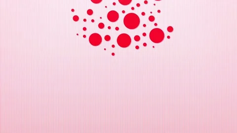 Falling red circles on a pink background Stock Footage 130809285