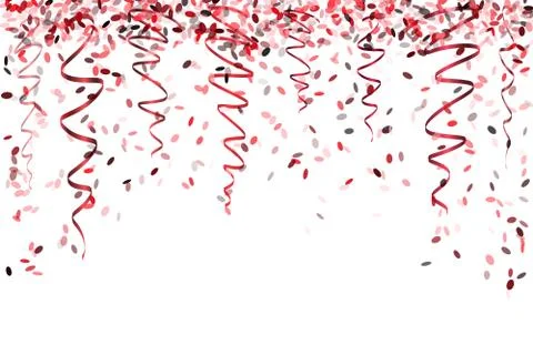 Falling red confetti Stock-Illustration