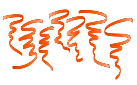 Falling red confetti Illustrazione stock