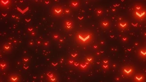 Falling Red Down Arrow Chevron Shapes Stock Market Crash Loss Concept 스톡 일러스트