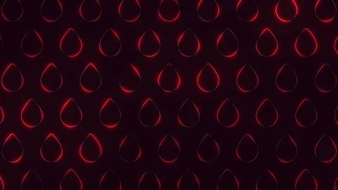 Falling red drops create captivating circular pattern on dark background Vídeos de archivo 297618144