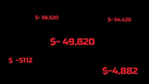 Falling Red Figures Stock-Footage 335815495