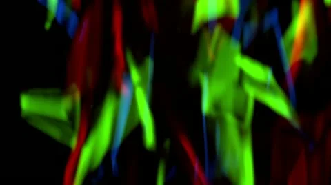 Falling Red Green Blue Shreds Stock Footage 22794056