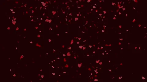 Falling Red hearts. Looping background Stock Footage 168402910