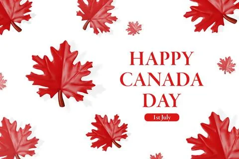 Falling red maple leaves poster Stock Illustration