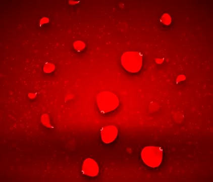 Falling red petals Stock Illustration