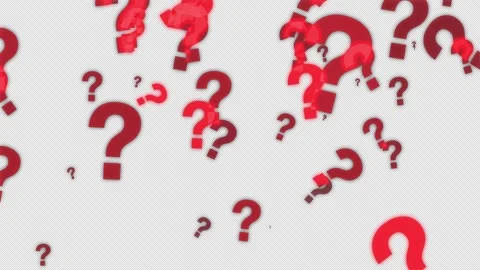 Falling Of Red Question Marks Stock Footage 312582823