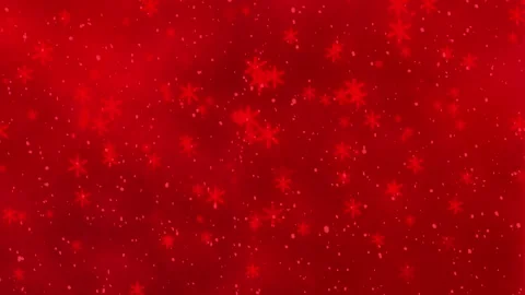 Falling Red snowflake  transparent 4k motion background for holiday celebrate. Stock Footage 320470690