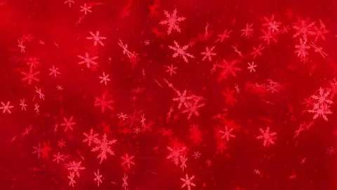 Falling Red snowflake  transparent 4k motion background for holiday celebrate. Stock Footage 320470694