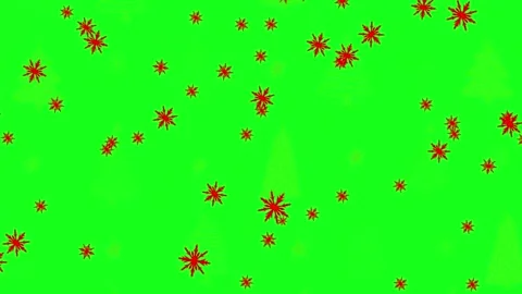 Falling Red Snowflakes on Green Screen - Christmas Background Loop Stock-Footage 336706215