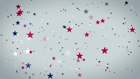 Falling Red White Blue Stars Patriotic Seamless Loop Background Stock Footage 336782118