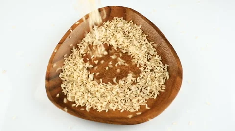 Falling rice grains - slow motion Stock-Footage 59994400