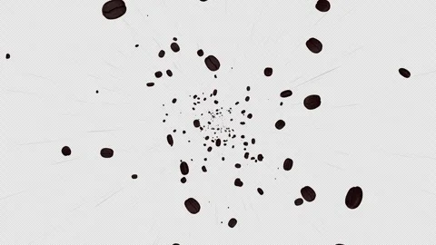 Falling Roasted Coffee Beans Background on Alpha Channel, Loop 库存影片 316306621