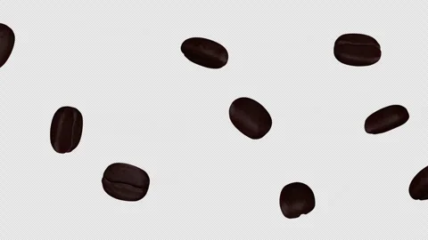 Falling Roasted Coffee Beans Background Vídeos de archivo 320088928