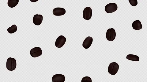 Falling Roasted Coffee Beans Background, Loop Stock-Footage 323968795