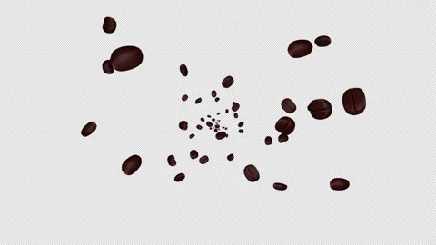 Falling Roasted Coffee Beans Background  Stock-Footage 323969159