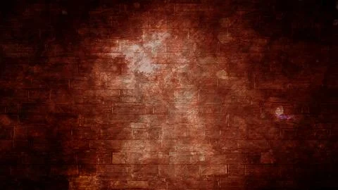 Falling Rocks and Scrolling Red Bricks Stock Illustration
