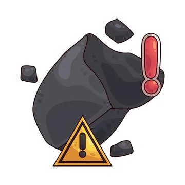 Falling Rocks illustration Stock Illustration