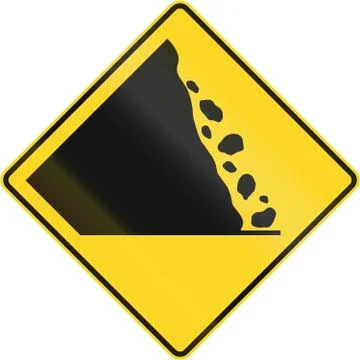 Falling Rocks From The Left In Canada Illustrazione stock