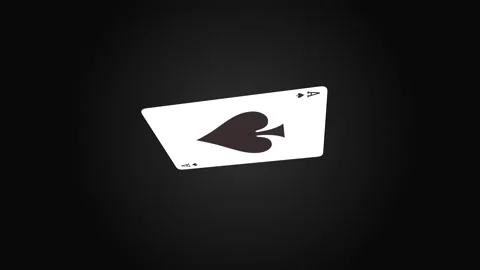 Falling Rolling poker cards 4K 3D Alpha Green Screen loop Animation. Stock Footage 140770252