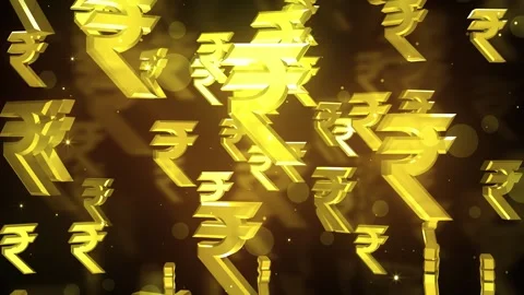 Falling Rupee Symbols Stock Footage 317841008