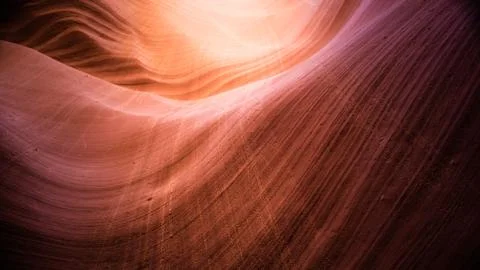 Falling sand beans inside Antelope Canyon Stock Photos
