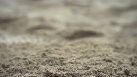 Falling sand, somebody was playing with the sand. Stock Footage 171695287
