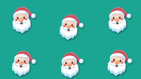 Falling santa claus background animation, 4K motion animation. Stock Footage 293632266