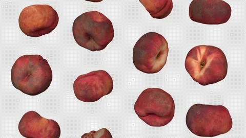 Falling Saturn Peaches on Transparent Background (Looping with Alpha Channel) Vídeos de archivo 144702776