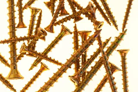 Falling screws Stock Photos