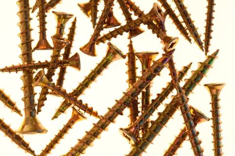 Falling screws Stock Photos