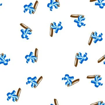 Falling into sewer accident isometric icon seamless pattern Illustrazione stock
