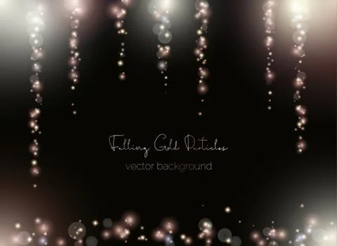 Falling shimmer particles. Light and blurry sparks Stock Illustration