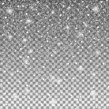 Falling Shining Snowflakes Stock Illustration