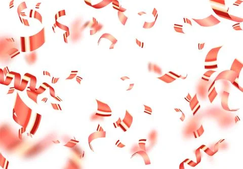 Falling shiny confetti isolated on transparent background. Stock Illustration