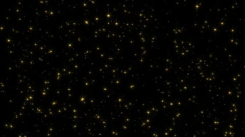 Falling shiny golden particles. Looping Overlay Видео 255291965