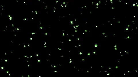Falling shiny green foil Confetti on Black Background With Matte Channel Stock Footage 279875651