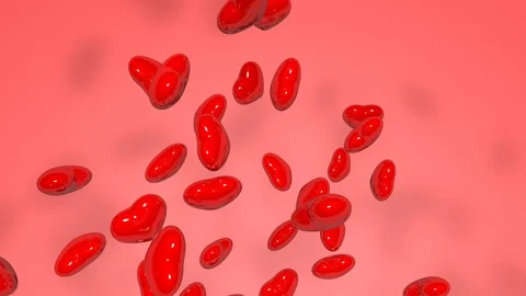 Falling shiny hearts Stock Footage 104088998