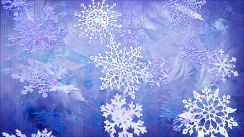 Falling Shiny Snowflakes Stock Footage 95798189