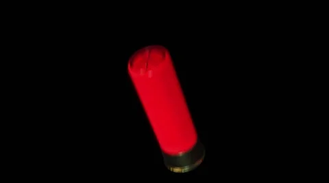 Falling Shotgun Shells on Black 库存影片 58931497
