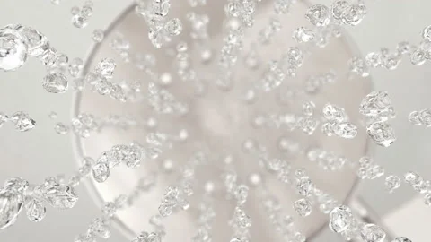 Falling shower water drops in 4K super slow motion 库存影片 87495418