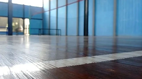 A falling shuttlecock when playing the badminton Stock Footage 149957212