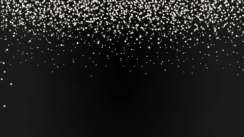 Falling silver glitter shimmer confetti, festive frame with copy space for yo Stock Illustration