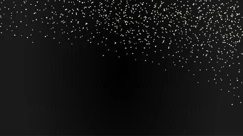 Falling silver glitter shimmer confetti, festive frame with copy space for yo Stock Illustration