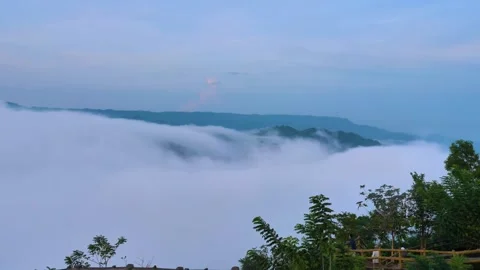 Falling sky and flowing Video stock 197050239