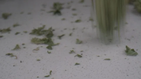 Falling in slow motion marijuana cannabis buds Stock Footage 123672599