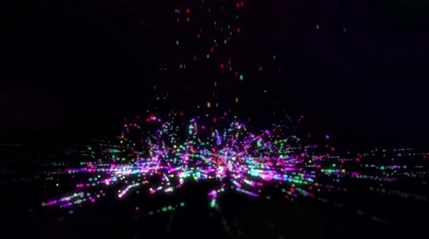 Falling Small Colorful Line Particles Loop 4K Resolution Ultra HD Stock Footage 39963668